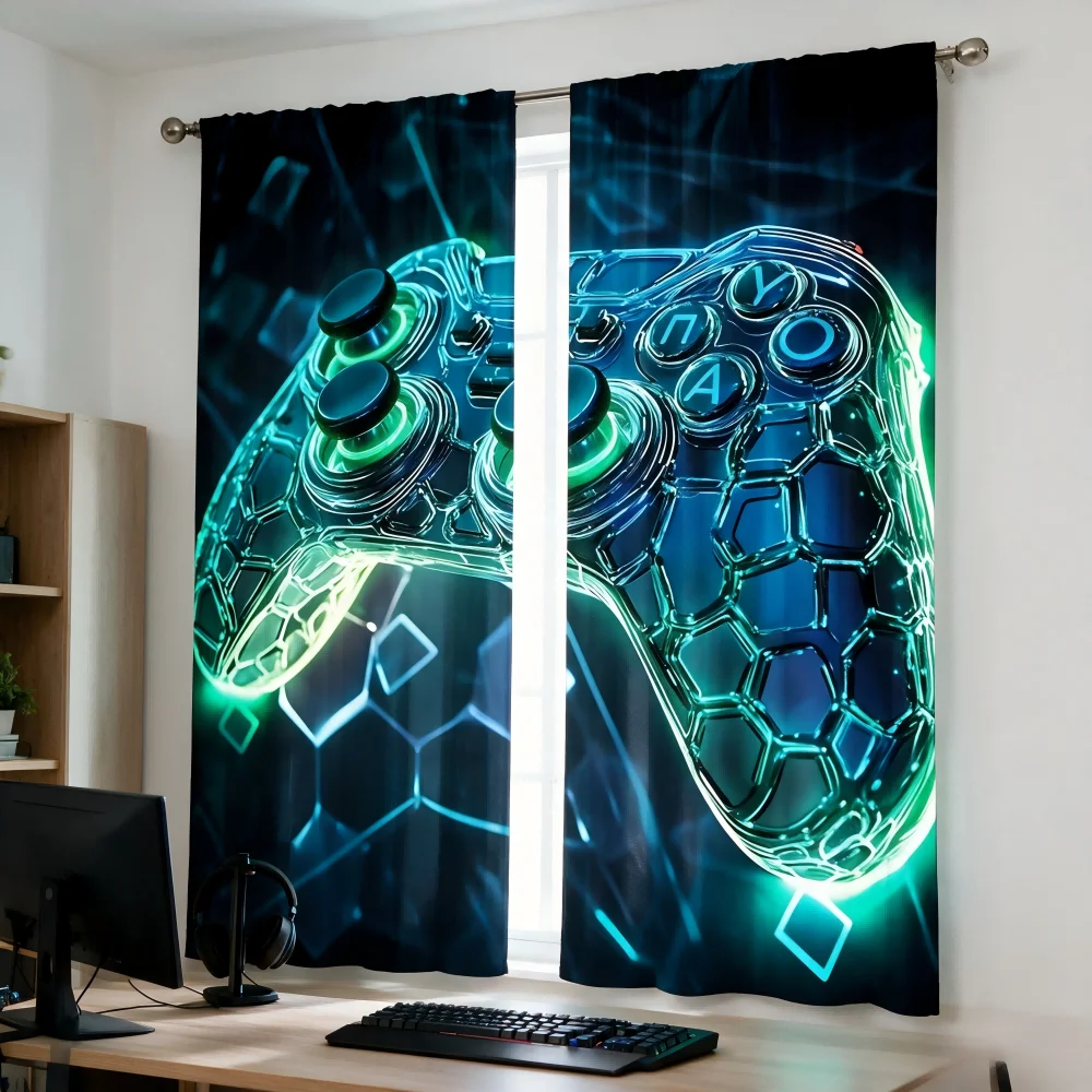 2PCS Digital Printed Curtain,  - Esports Gaming Youtube recension och pris