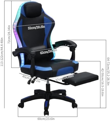 RGB LED Ergonomic Gaming Chair - Rgb Gaming Chair recension och pris
