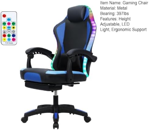RGB LED Ergonomic Gaming Chair - Rgb Gaming Chair recension och pris
