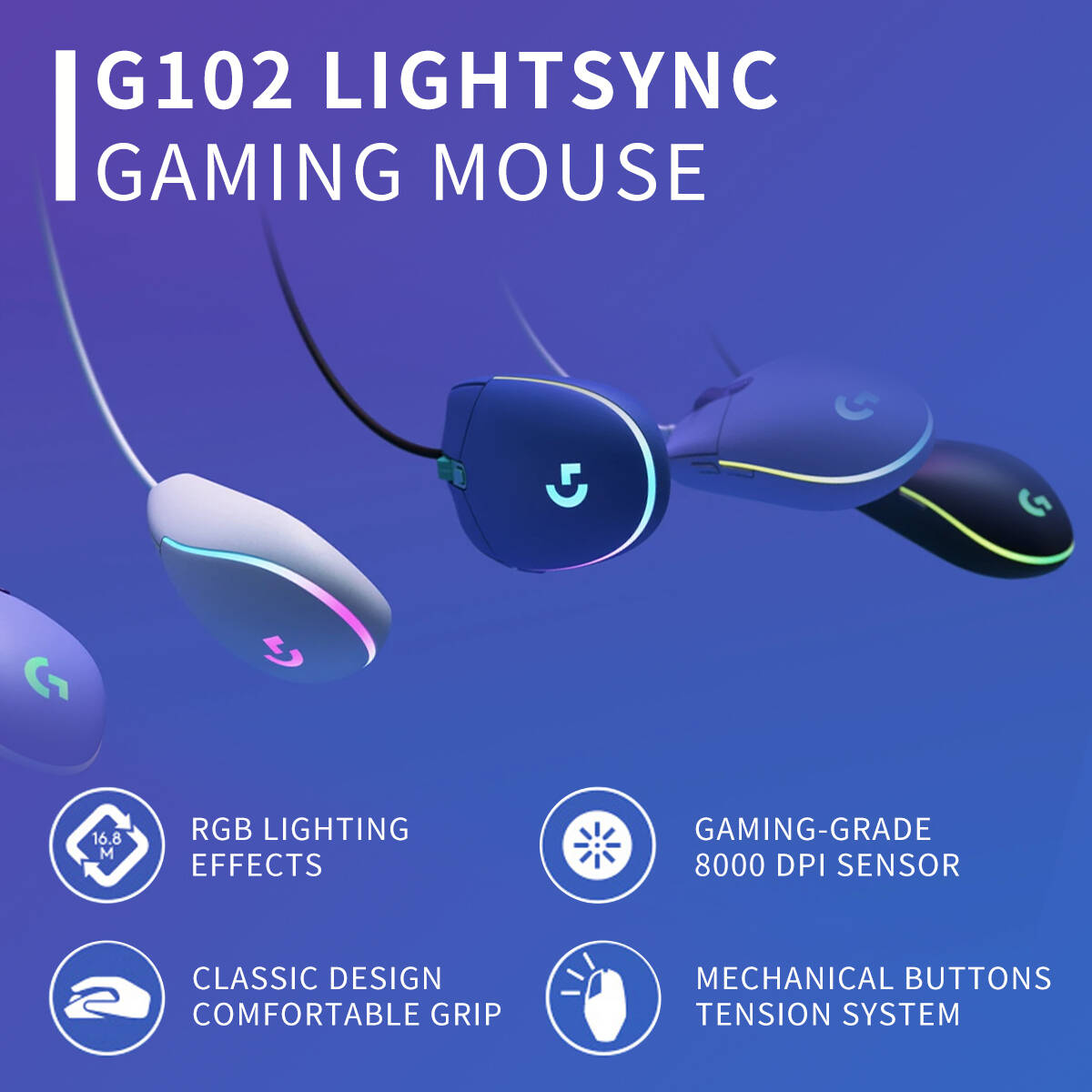 G102 Logitech G203 Mouse, Ligh - Logitech Mouse G203 recension och pris