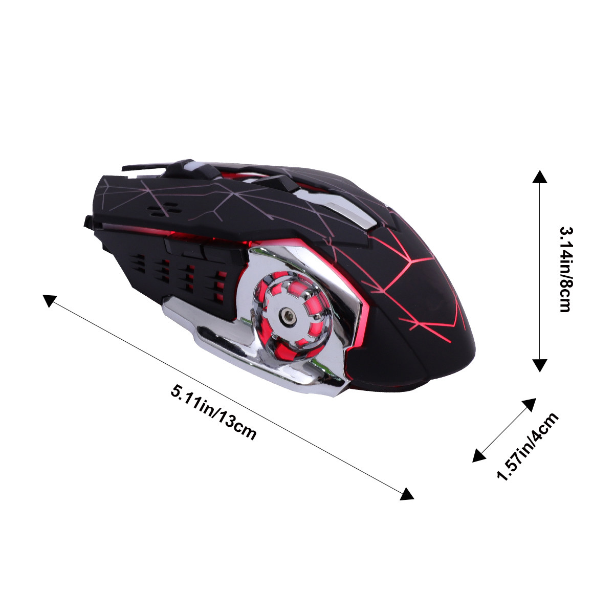 Gaming Mouse Wired Black 7 Col - Esports Gaming Competition recension och pris