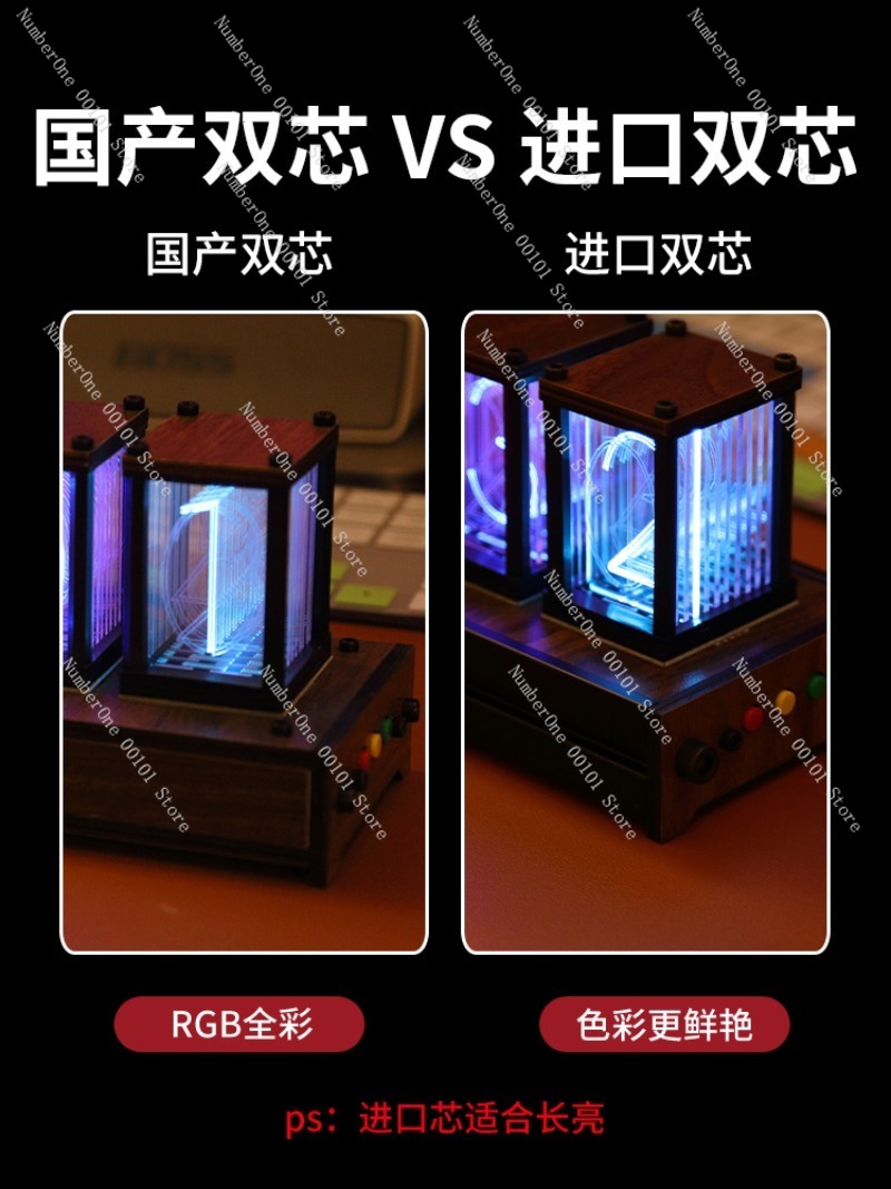 RGB Glow Tube Clock, LED Light - Esports Gaming Youtube recension och pris