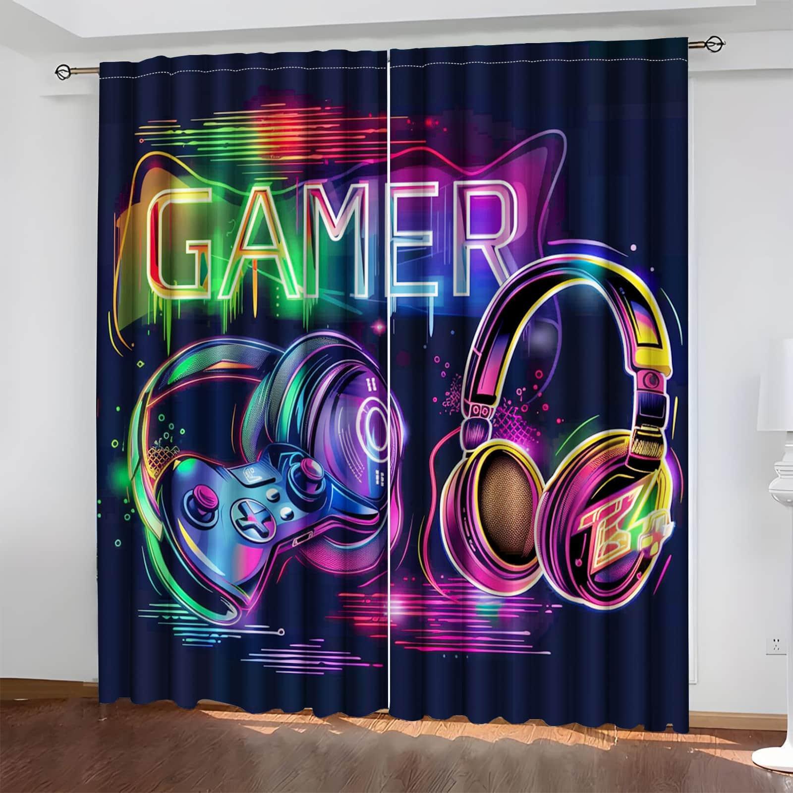 Gamer Curtains with Neon Game  - Esports Gaming Youtube recension och pris