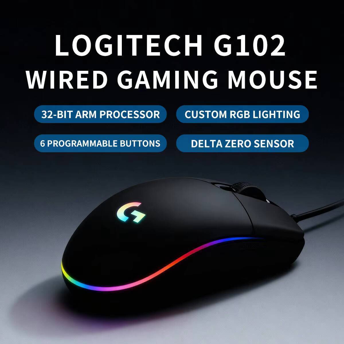 Logitech G102 Prodigy Gaming M - Esports Gaming Competition recension och pris