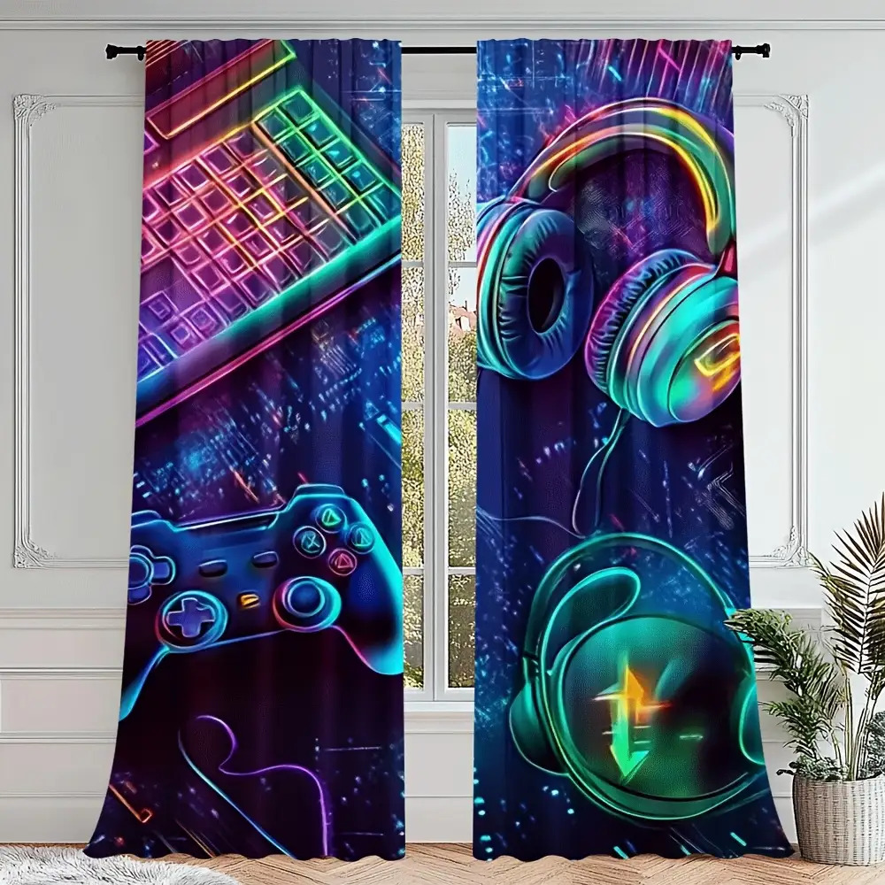 Gamer Curtains with Neon Keybo - Esports Gaming Youtube recension och pris