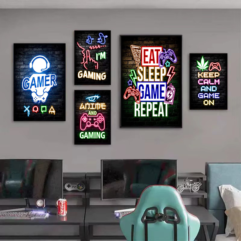 1pc Frameless Canvas Painting  - Esports Gaming Room recension och pris