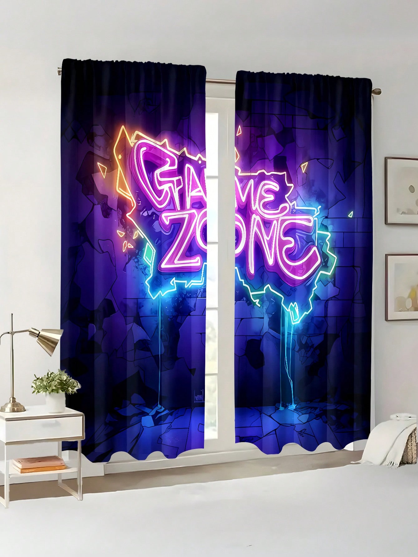 Neon Game Zone Curtain, Esport - Esports Gaming Youtube recension och pris
