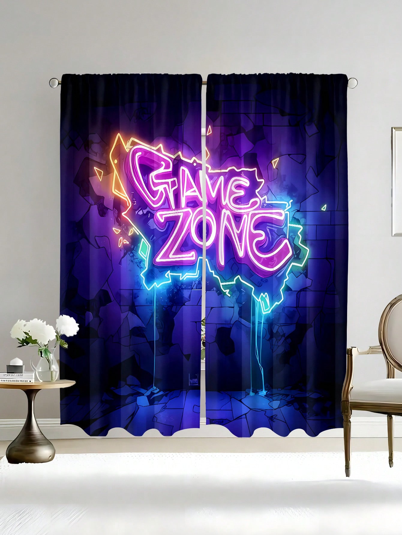 Neon Game Zone Curtain, Esport - Esports Gaming Youtube recension och pris