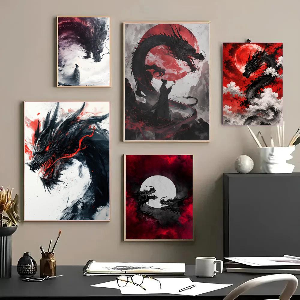 Black Dragon Poster Waterproof - Esports Gaming Room recension och pris