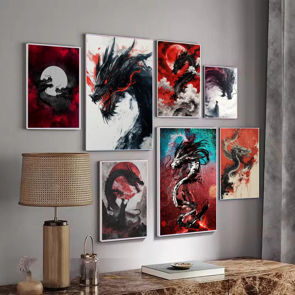 Black Dragon Poster Waterproof - Esports Gaming Room recension och pris